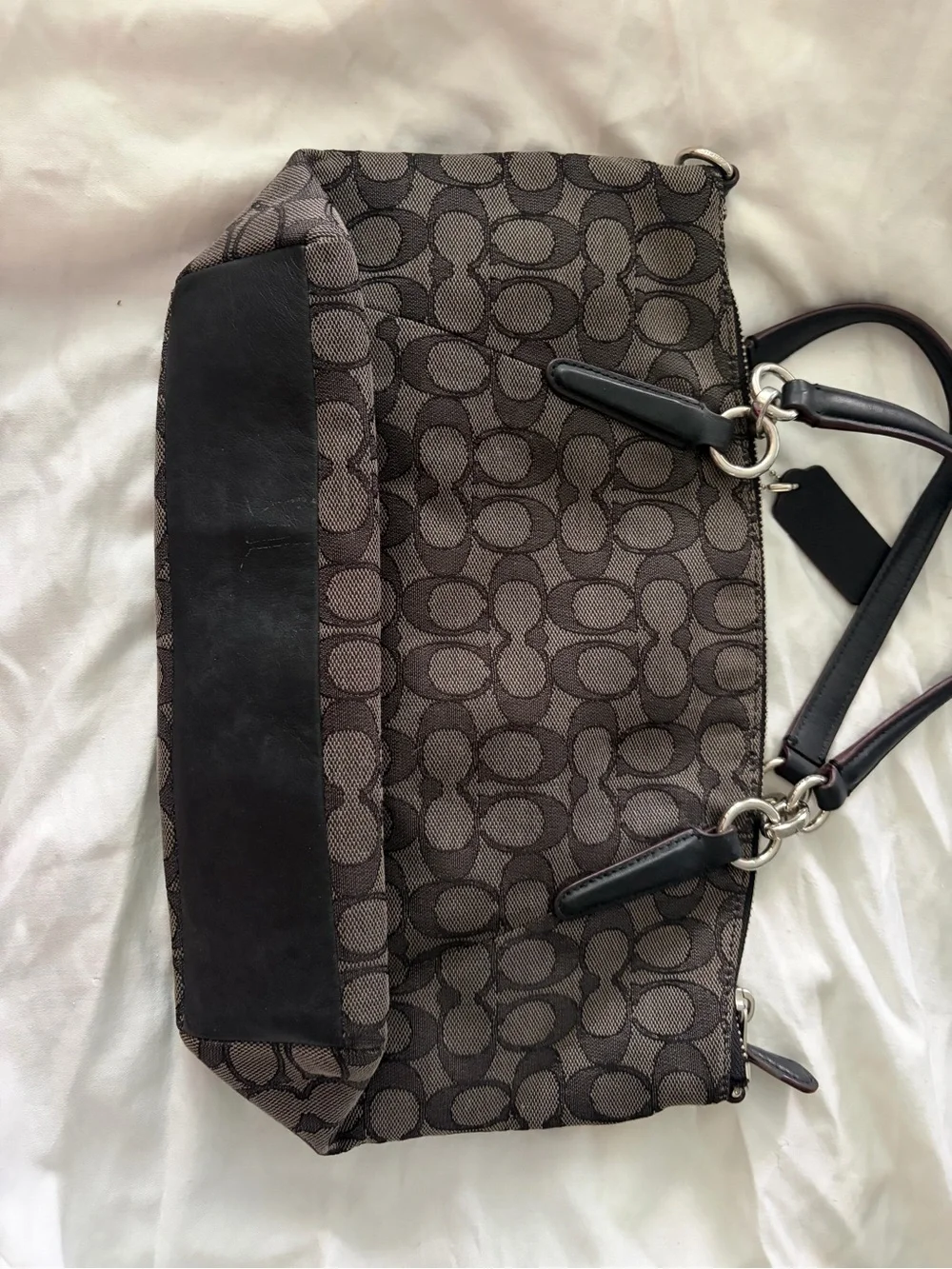 Coach Black Signature Shoulder Bag
